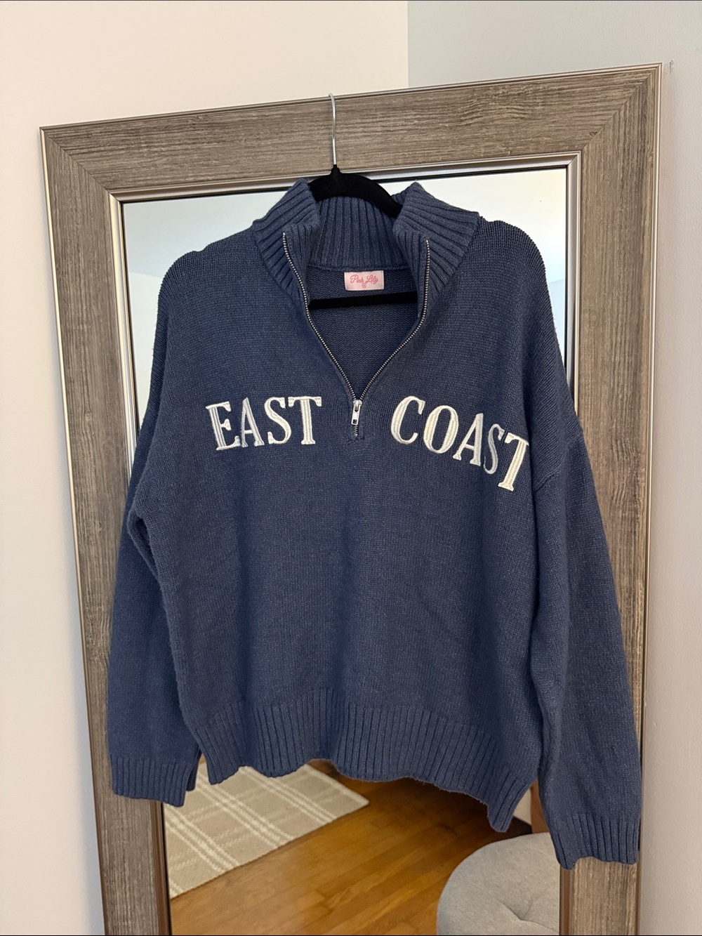 Pink Lily 'East Coast' Half-Zip Pullover Sweater